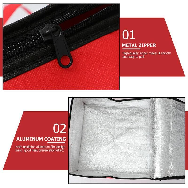 Pizza Delivery Bag Insulated Thermal Food Container Backpack Storage Insulated - Coffee