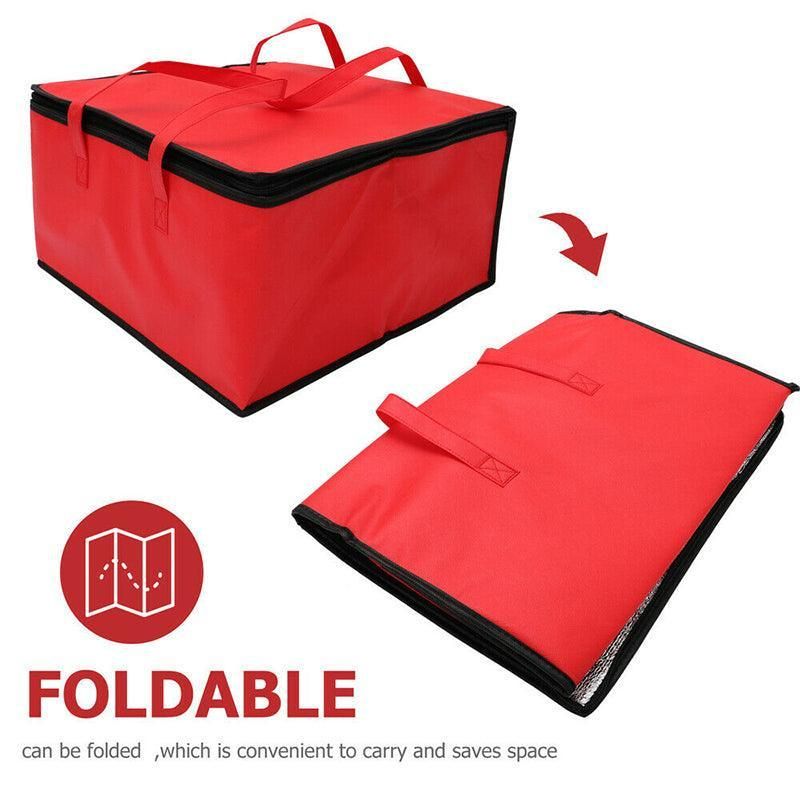 Pizza Delivery Bag Insulated Thermal Food Container Backpack Storage Insulated - White