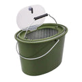 Portable Double Live Fish Bucket Breathable Fish Storage Container for Fishing - S