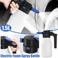 Cordless Electric Foam Sprayer 1.5L USB Rechargeable for Car and Garden, 1 Piece