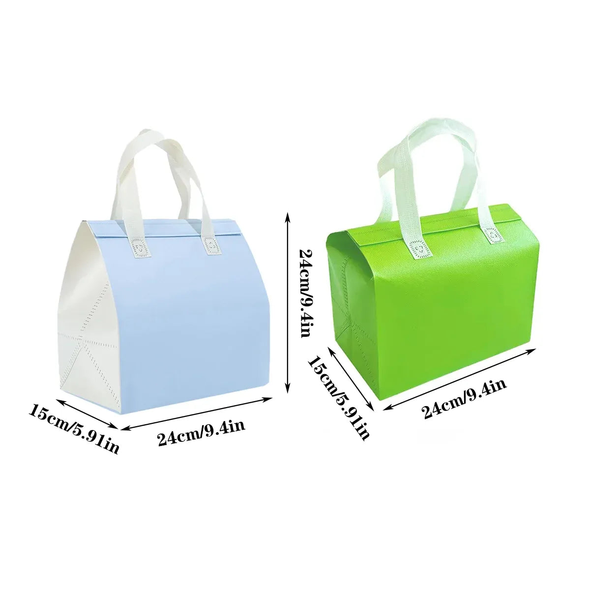 Packaging Bags 50pcs Thermal Insulated Takeaway Carrier Bags for Cups and Boxes - Blue
