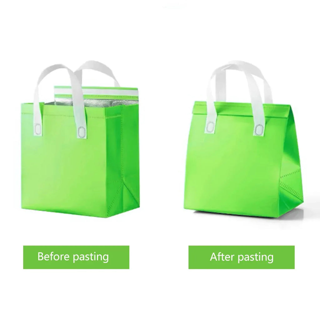 Packaging Bags 50pcs Thermal Insulated Takeaway Carrier Bags for Cups and Boxes - Blue