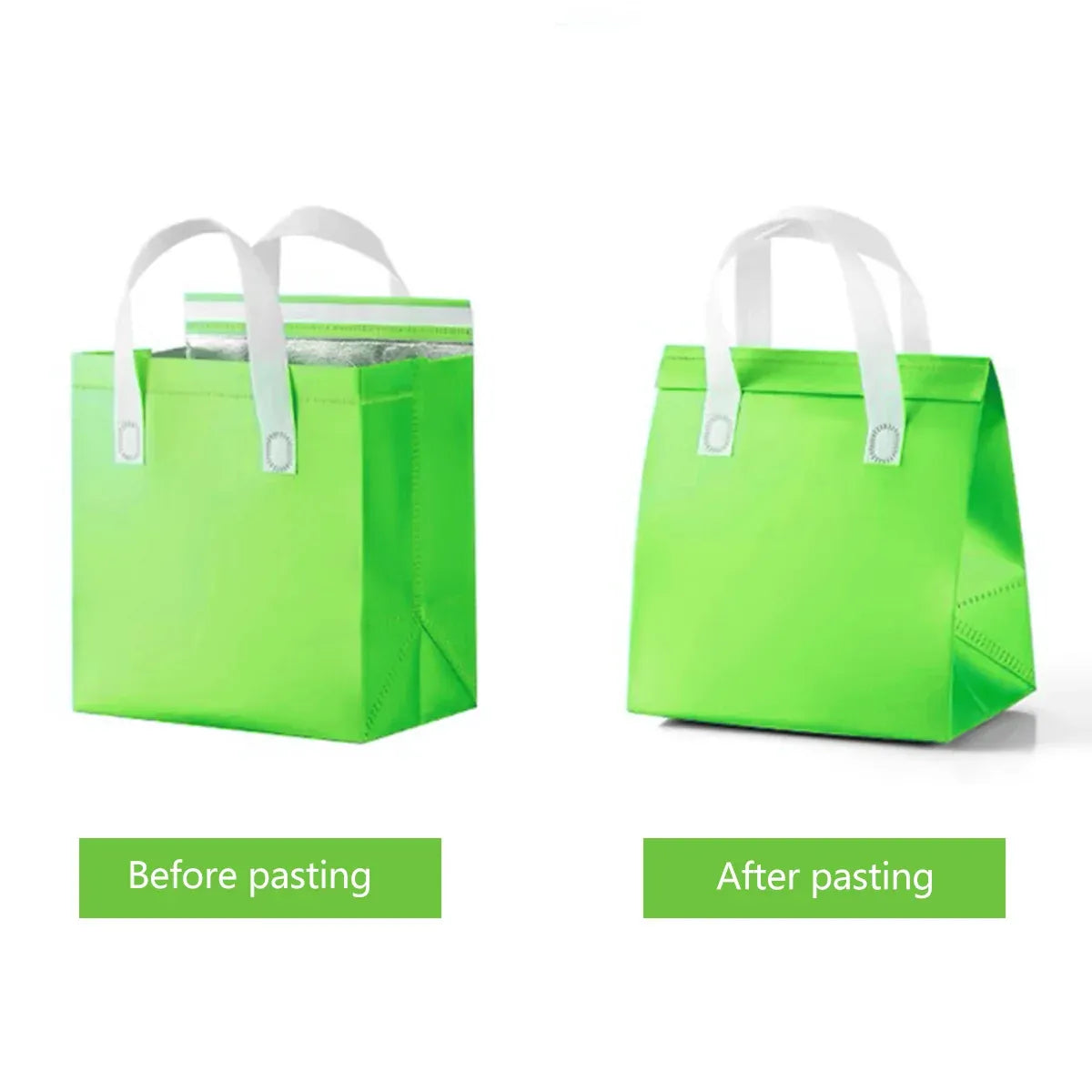 Packaging Bags 50pcs Thermal Insulated Takeaway Carrier Bags for Cups and Boxes - Blue