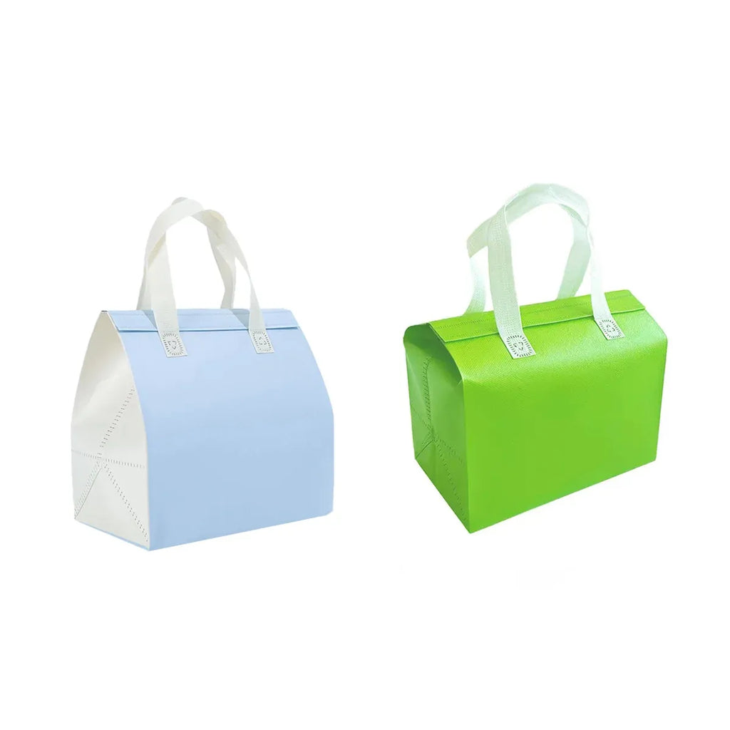 Packaging Bags 50pcs Thermal Insulated Takeaway Carrier Bags for Cups and Boxes - Green