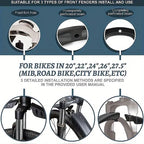 Mountain Bike Fenders Bicycle Mudflaps Rain Guard Splash Guard for Bike Wheels