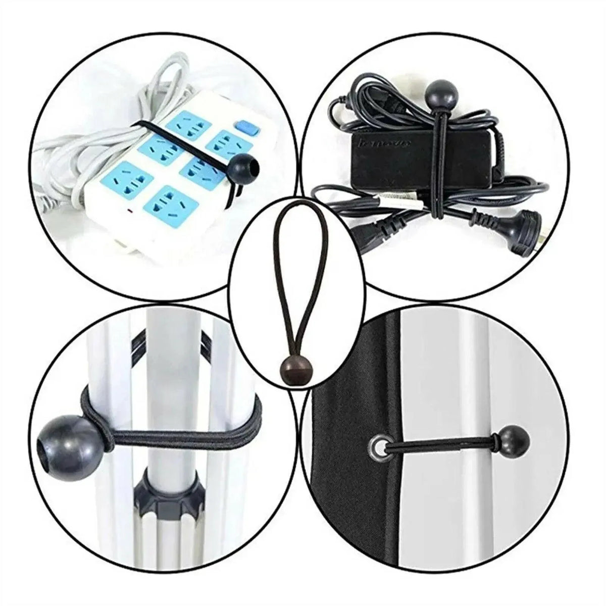 25X Elastic Ball Rope Bungee Cord Tarp Tie Down Strap Camping Tent Luggage Cord