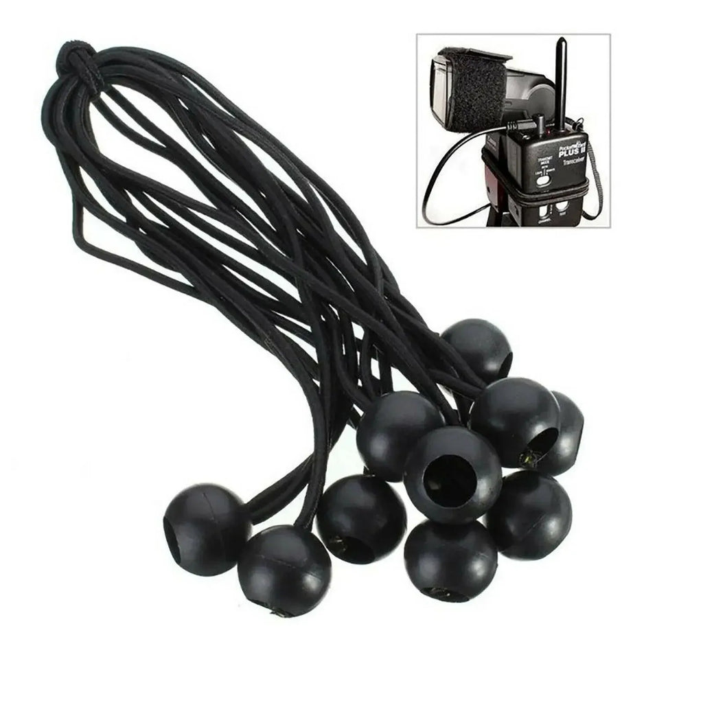 25X Elastic Ball Rope Bungee Cord Tarp Tie Down Strap Camping Tent Luggage Cord