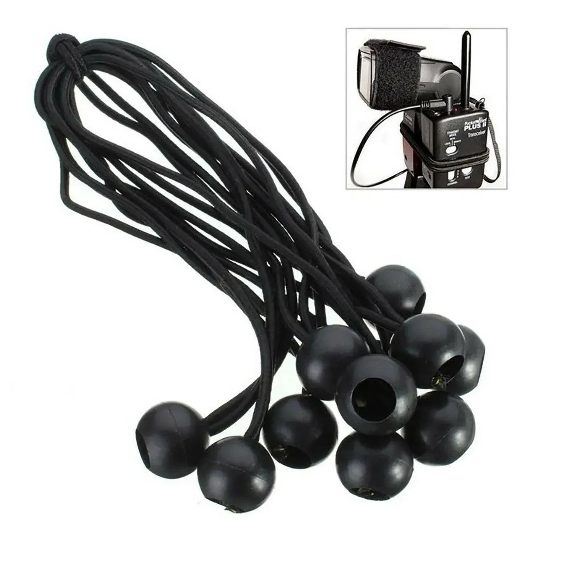 25X Elastic Ball Rope Bungee Cord Tarp Tie Down Strap Camping Tent Luggage Cord