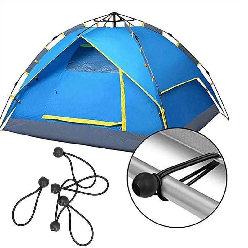 25X Elastic Ball Rope Bungee Cord Tarp Tie Down Strap Camping Tent Luggage Cord