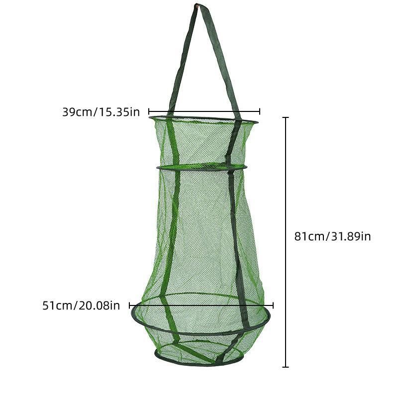 Fish Trap Crab Trap Nylon Mesh Fishing Trap Portable Fish Catcher Outdoor