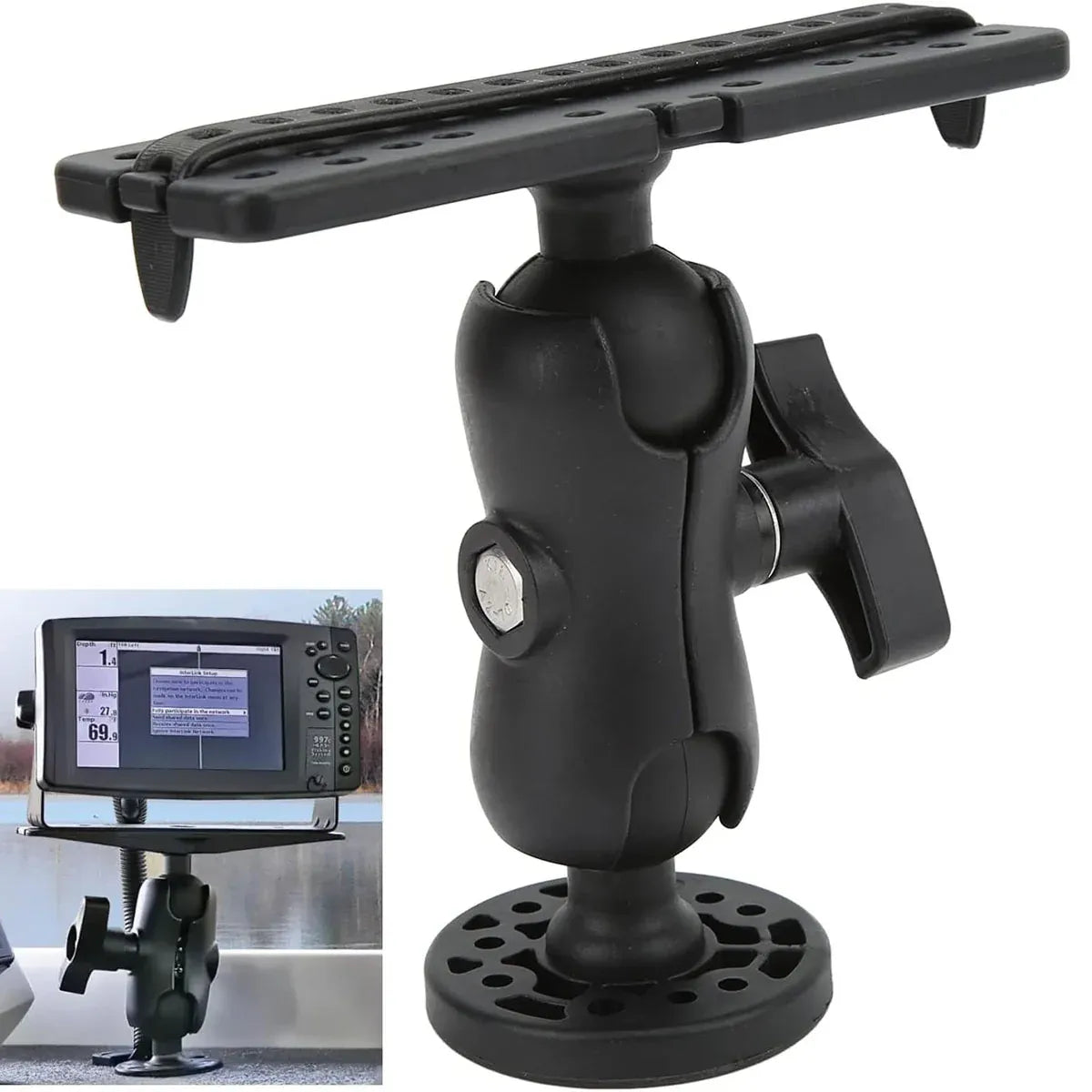 Kayak Fish Finder Mount Base Holder Navigation Bracket Boat Accessory For Marine