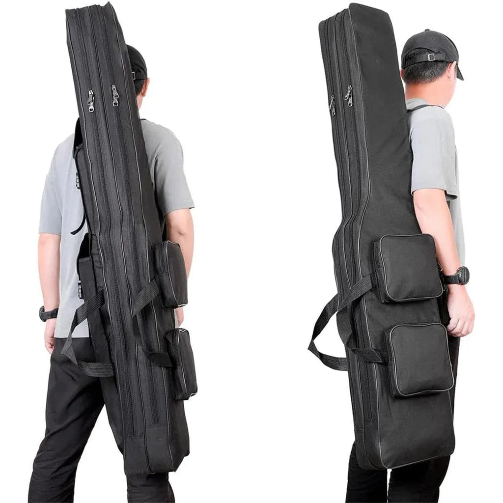 130cm Big Belly Fishing Tackle Bag Rod Storage Carry Case Outdoor Fishing Bag - Snake skin camouflage