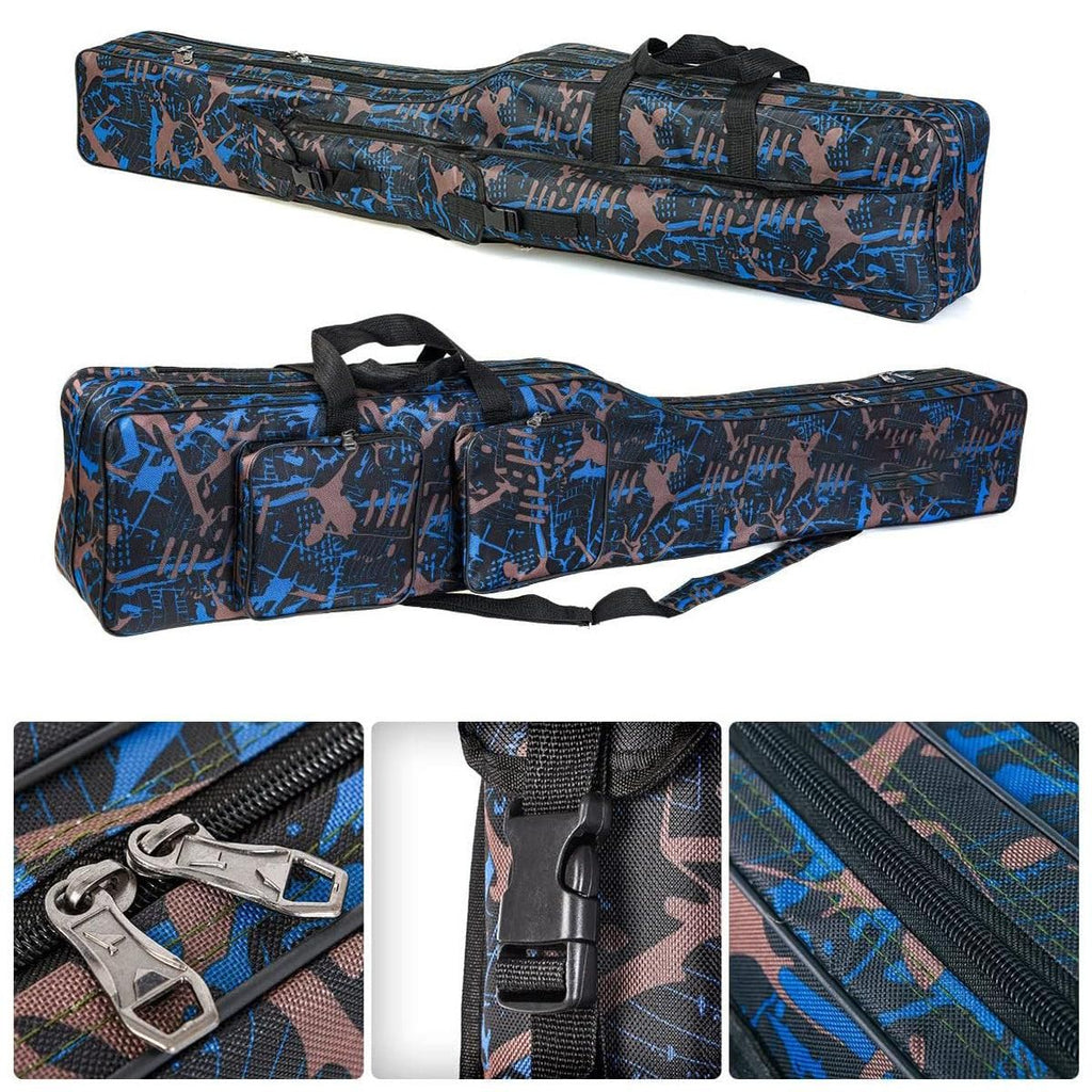 130cm Big Belly Fishing Tackle Bag Rod Storage Carry Case Outdoor Fishing Bag - Snake skin camouflage