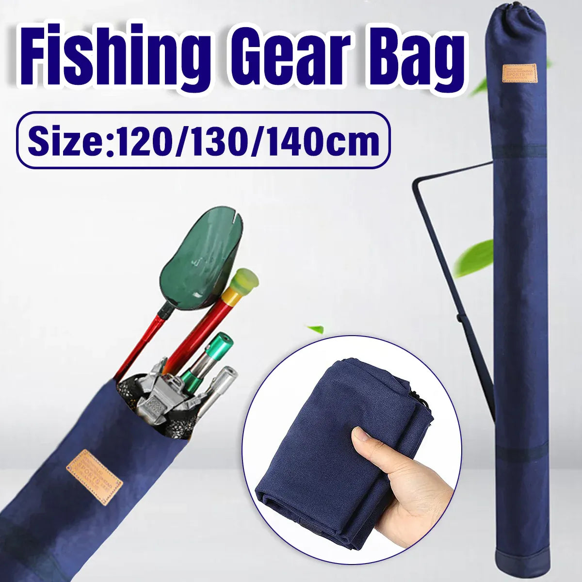 Outdoor Portable Fishing Rod Bag Folding Storage Carrier Waterproof Fishing Case - 130cm