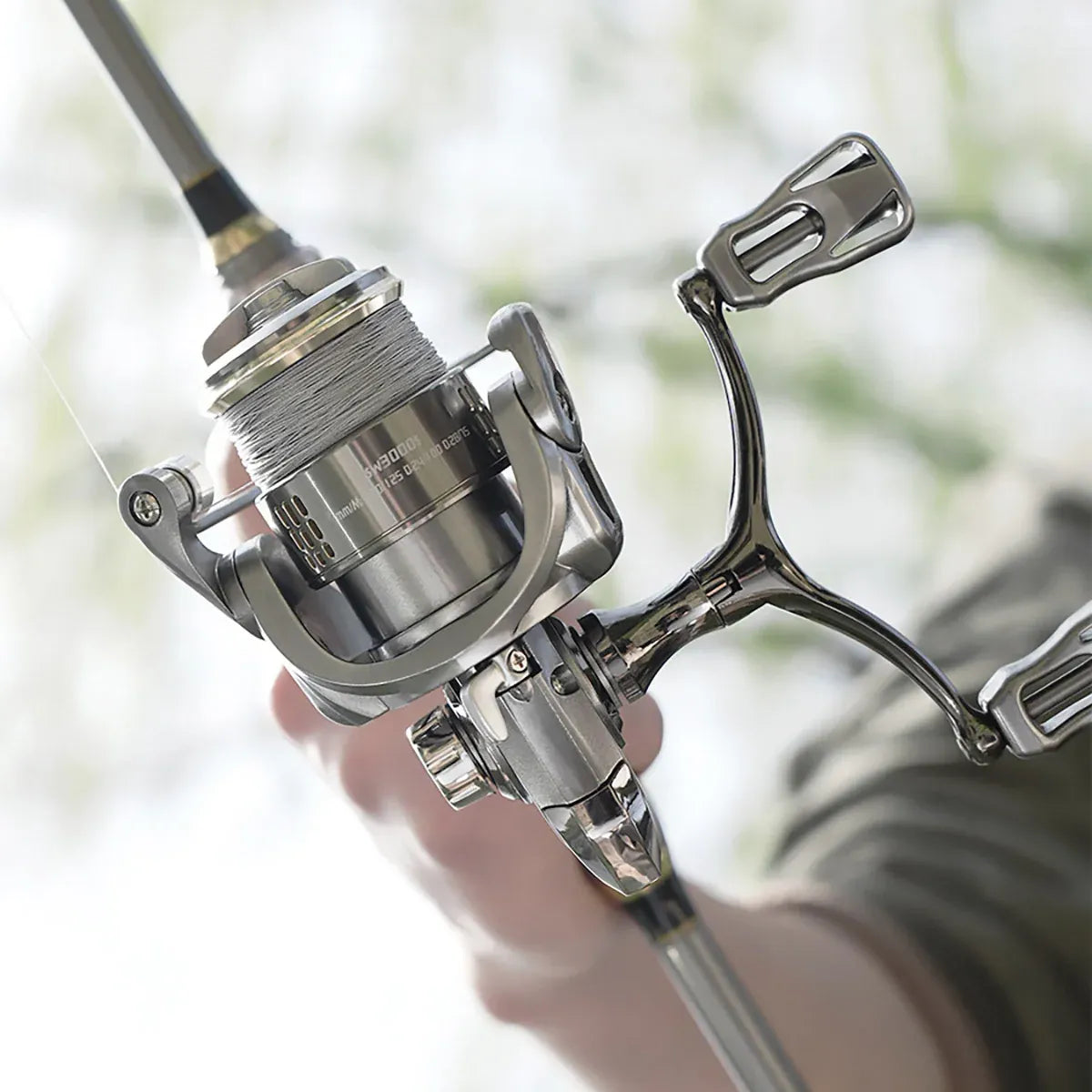 Double Handle Fishing Reel High-Speed Spinning Reel for Freshwater Saltwater - SW3000S