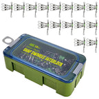15pcs Wooden Shrimp Fishing Hooks Three Pronged Swivel Tackle Accessories Set - 2.8x4.3cm