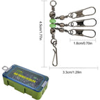 15pcs Wooden Shrimp Fishing Hooks Three Pronged Swivel Tackle Accessories Set - 2.8x4.3cm