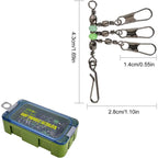 15pcs Wooden Shrimp Fishing Hooks Three Pronged Swivel Tackle Accessories Set - 2.8x4.3cm