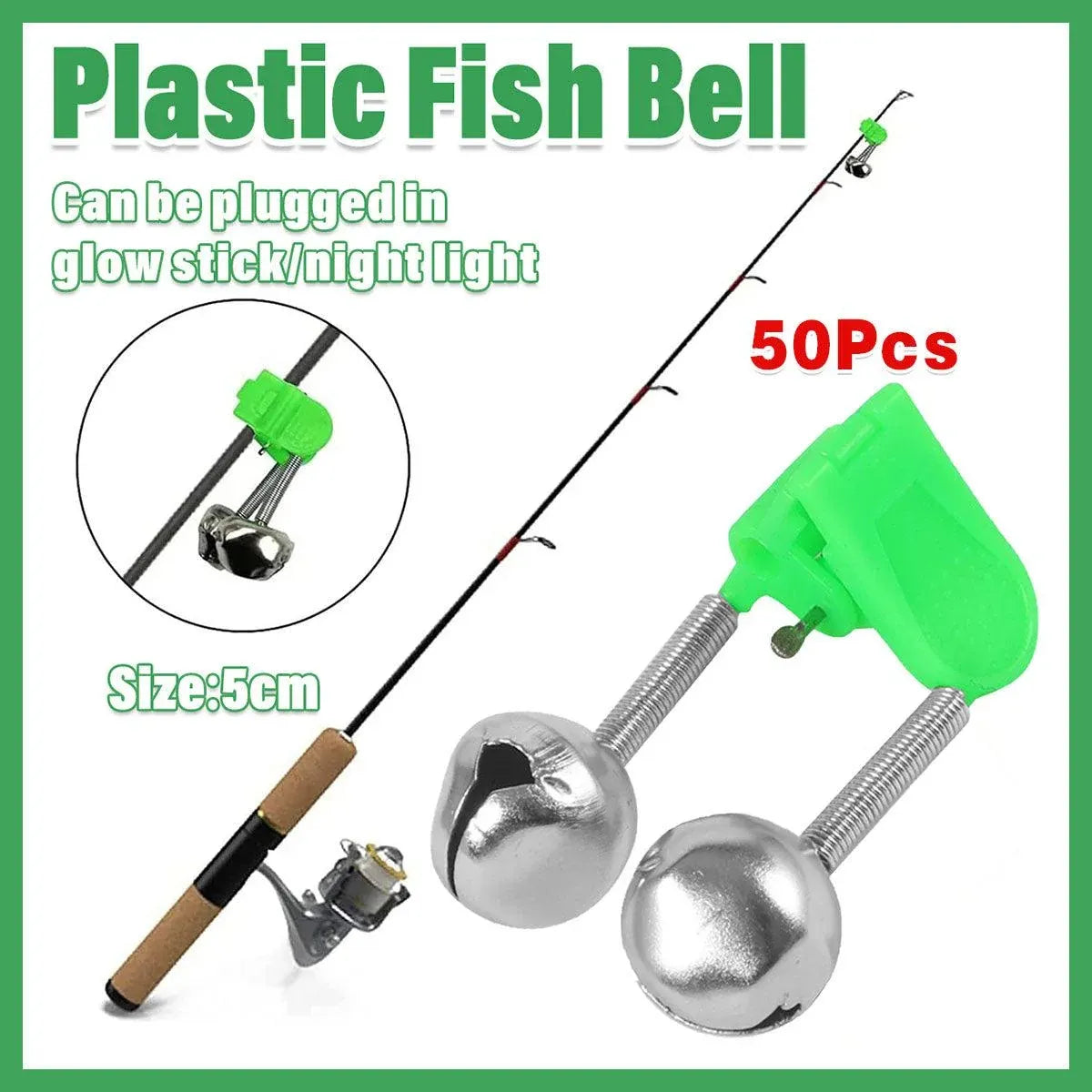 Plastic Clamp Fishing Bell Bite Alarm Alert Rod Clip Fishing Gear Accessories