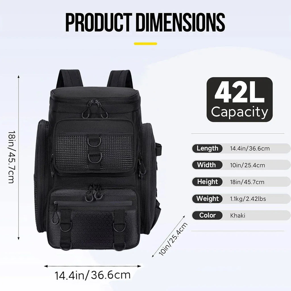 Fishing Backpack Outdoor Gear Bag Multi Pocket Camouflage Storage Bag Waterproof