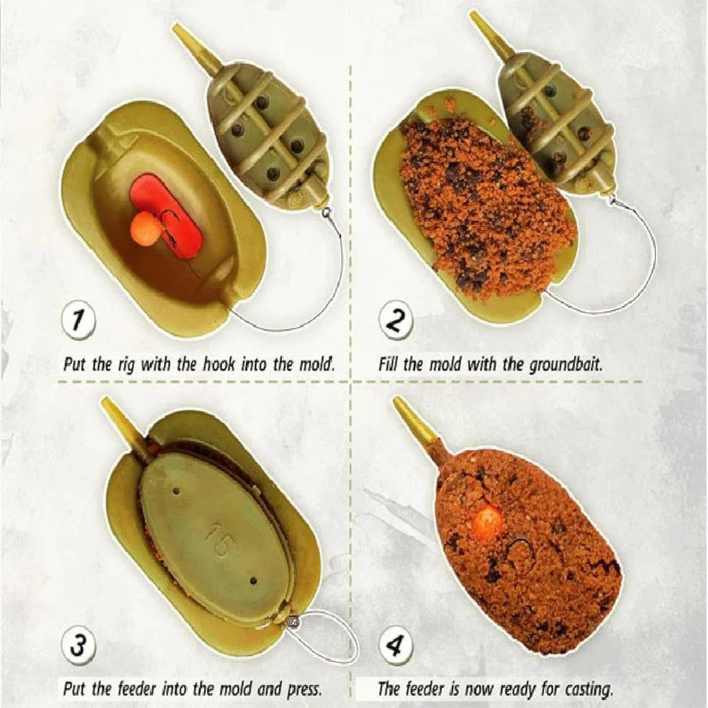 Feeder Nest Breaker Bait Tool Fishing Tackle Accessories for Carp and Baiting - 15g/20g/25g/35g