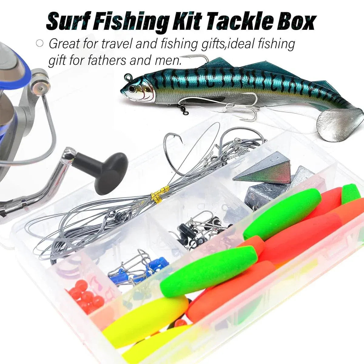 78pcs Fishing Gear Set Hooks Lures Baits Tackle Kit for Freshwater Saltwater