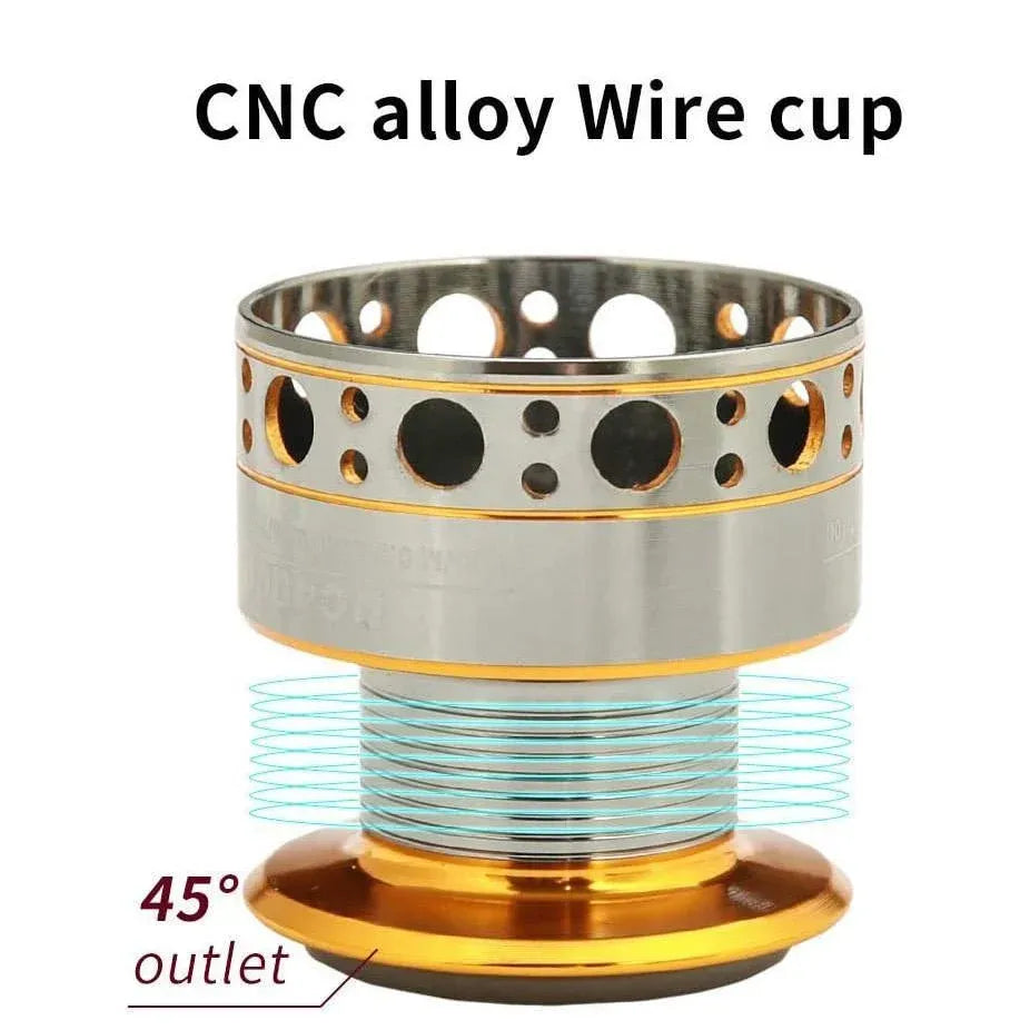 All-Metal Spinning Fishing Reel Sea Pole Fishing Gear Wire Cup Fishing Rod - 2000