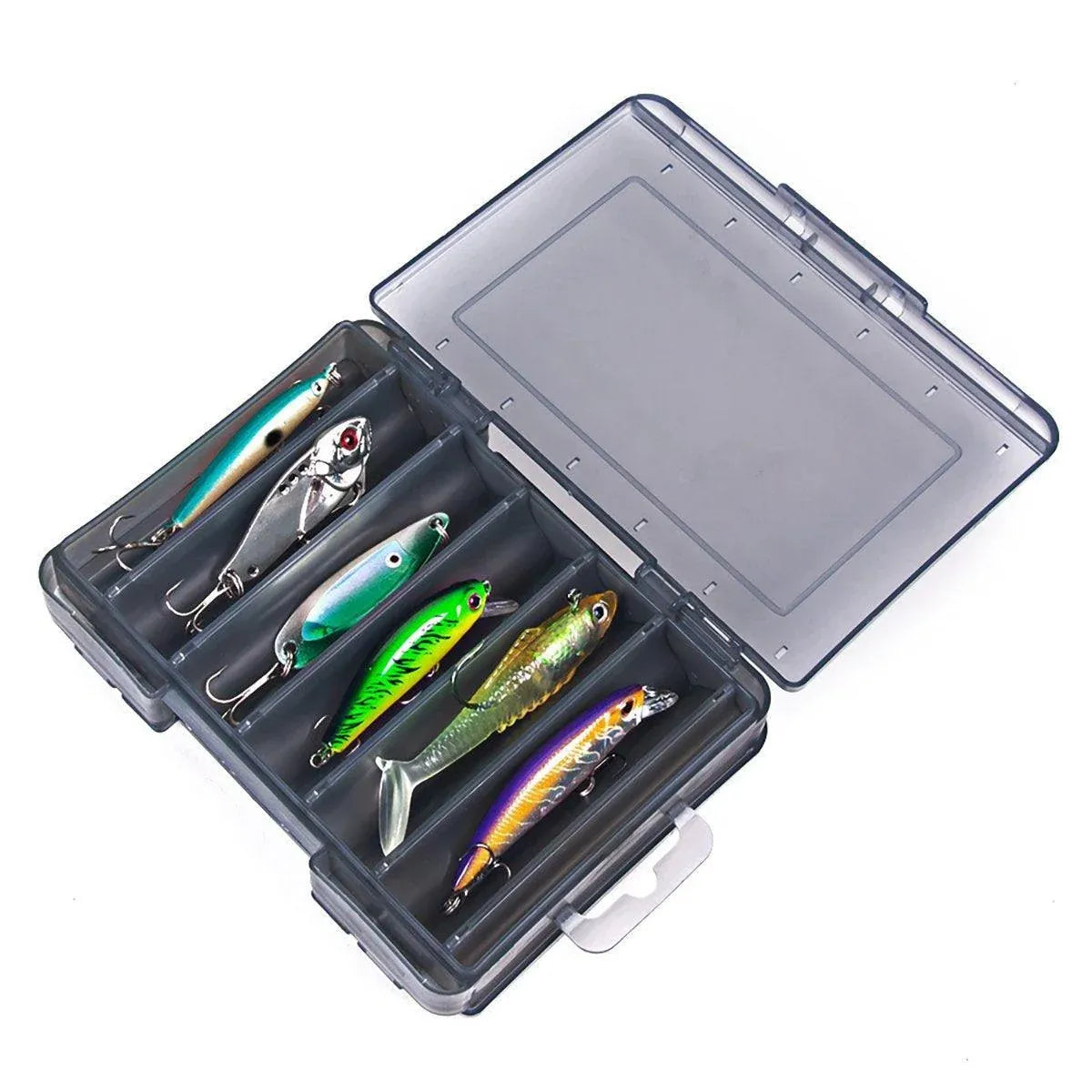 Multifunctional Fishing Bait Storage Box Accessories Gear Organizer Tool Box - Blue-L