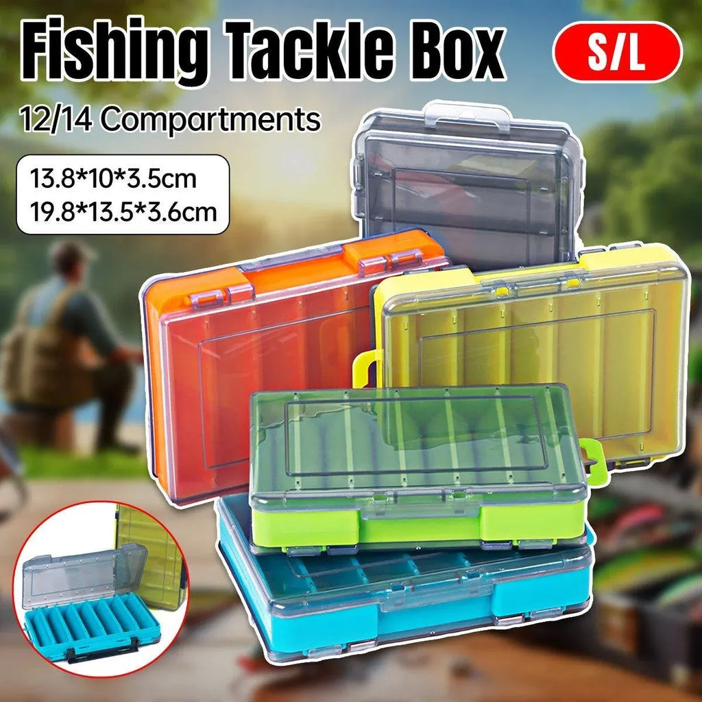Multifunctional Fishing Bait Storage Box Accessories Gear Organizer Tool Box - Grey-S