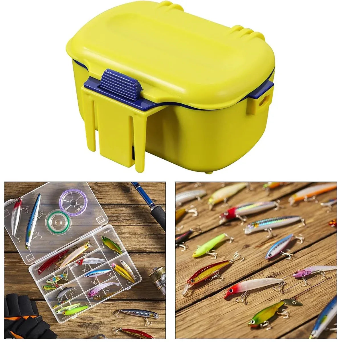 Fishing Bait Box Insulated Worm Container Live Bait Holder Portable Waist Can - White