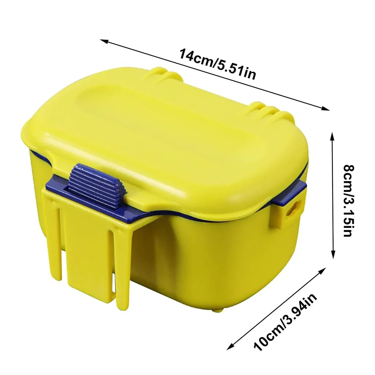 Fishing Bait Box Insulated Worm Container Live Bait Holder Portable Waist Can - Yellow