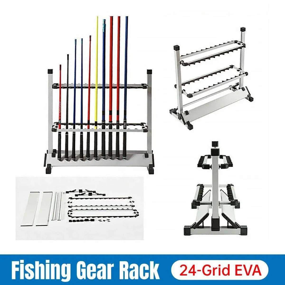 1 Fishing Rod Storage Rack with 24 Positions