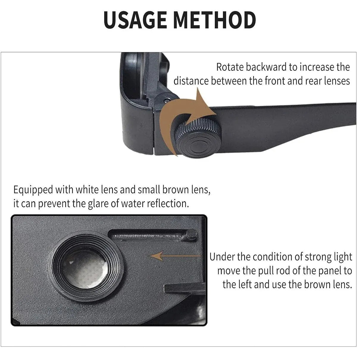 Fishing Binoculars Multifunctional Outdoor Glasses Waterproof HD Lens Sports
