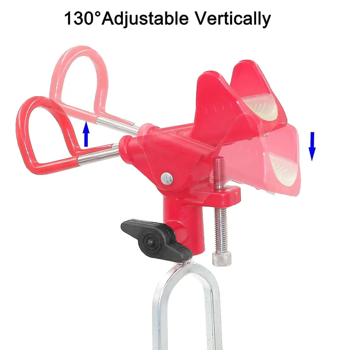 2Pcs Bank Fishing Rod Holders Adjustable Fish Pole Holder Ground Support Red