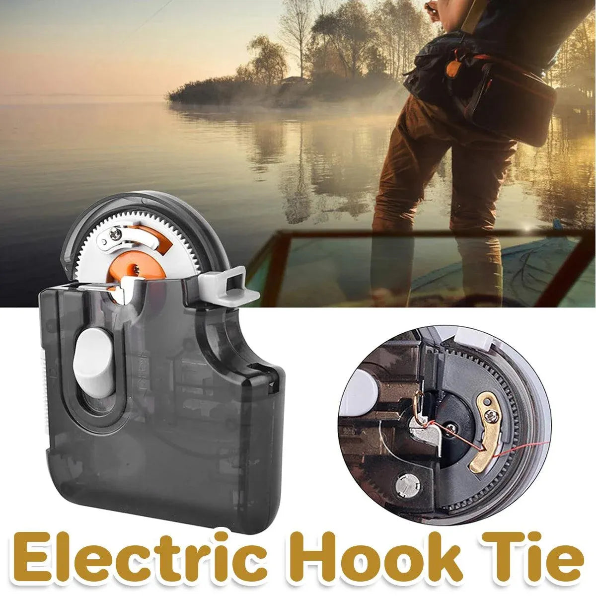 Electric Automatic Fishing Hook Tapper Fast Hook Tier Tool for Angler Tackle