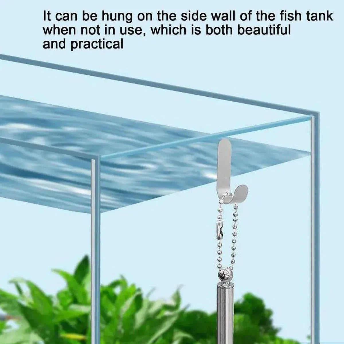 Retractable Fish Net for Fish Tank Pocket Fishing Net with Handle Aquarium Tools - Square-S
