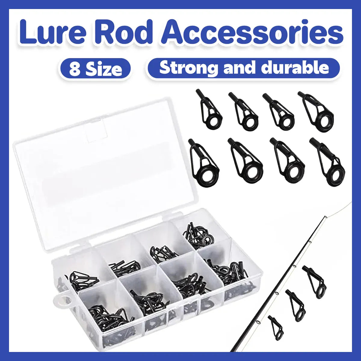 Top Ring Front Guide Eye Set for Fishing Rods Premium Fishing Accessories Kit