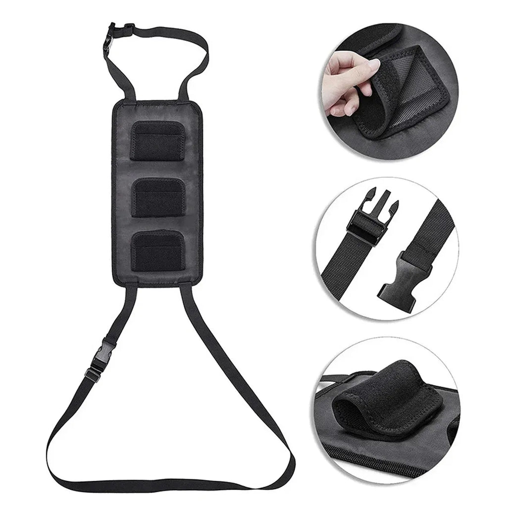 1 Pair Car Fishing Rod Holder Rear Seat Storage Rack Strap Belt Gear Organizer
