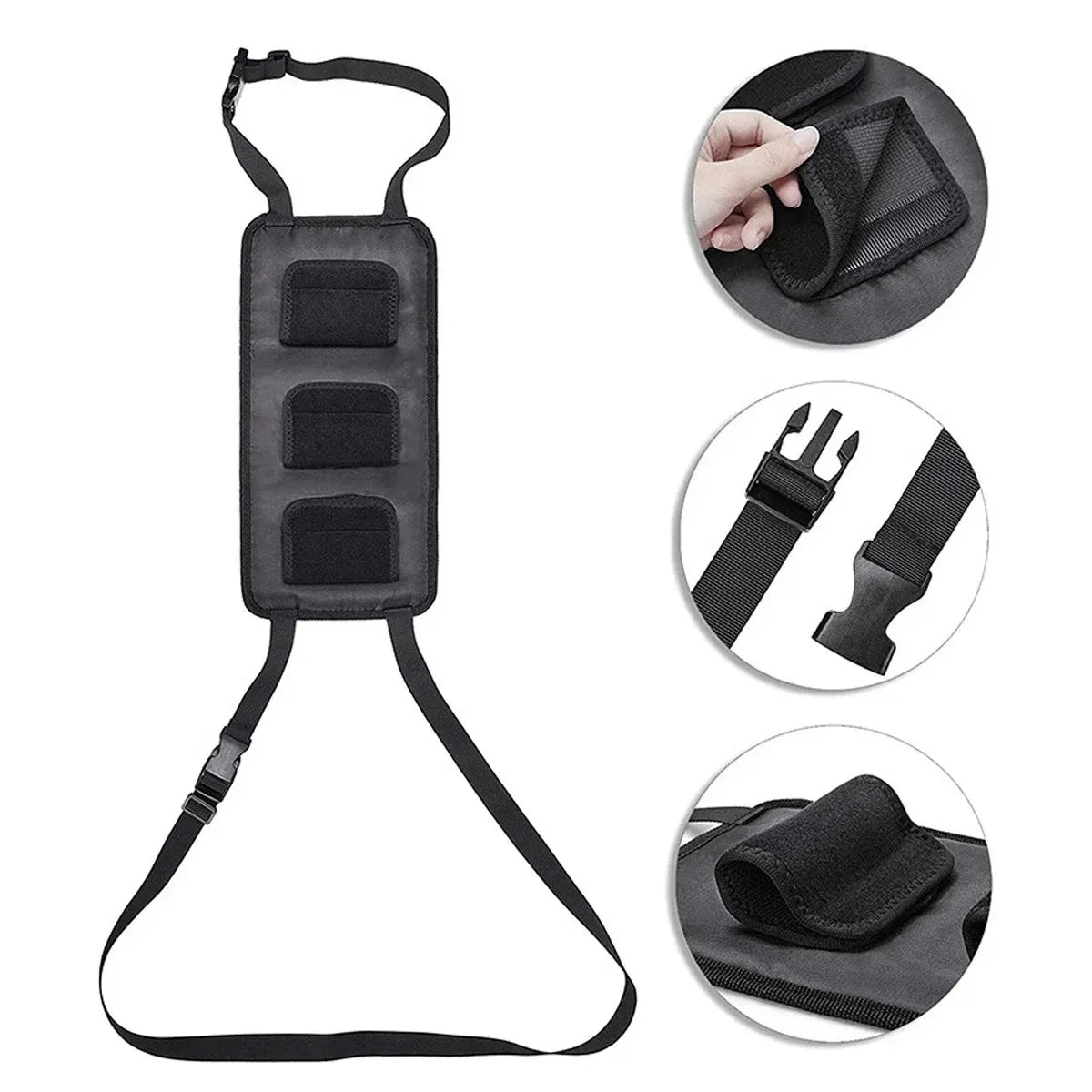 1 Pair Car Fishing Rod Holder Rear Seat Storage Rack Strap Belt Gear Organizer