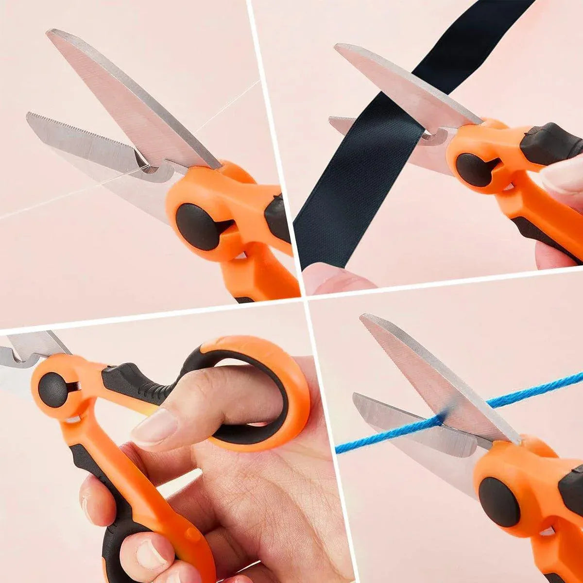 Multi Functional Serrated Fishing Scissors for Cutting Line Horse Fishing Gear - Orange
