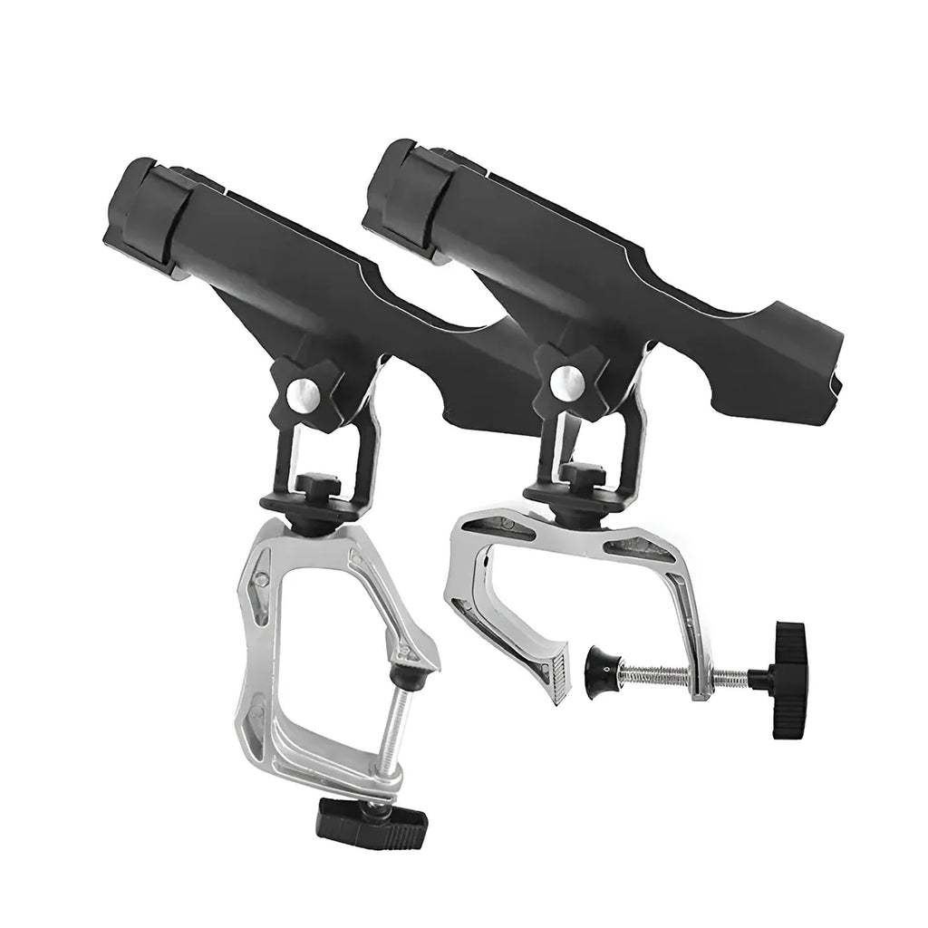 Adjustable Rotating Fishing Rod Holder Mount for Kayak Canoe Boat Rail Clamp