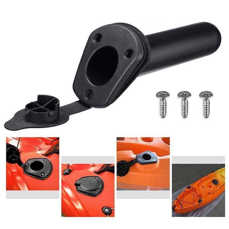 2Pcs With Cap Cover Fishing Boat Rod Holder For Kayak Pole Bracket Flush Mount
