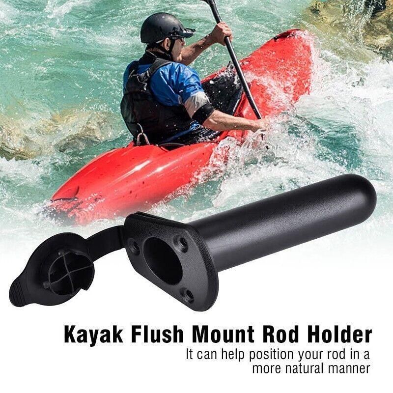 2Pcs With Cap Cover Fishing Boat Rod Holder For Kayak Pole Bracket Flush Mount