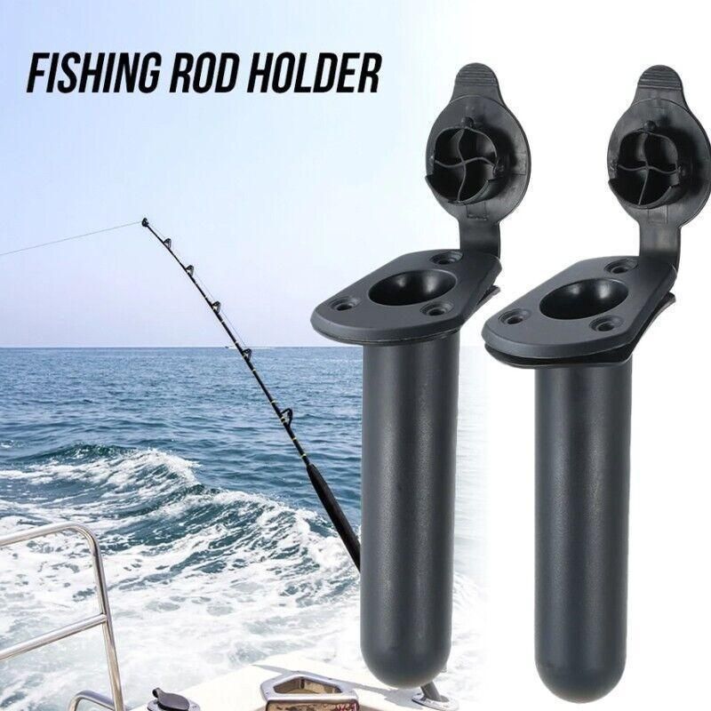 2Pcs With Cap Cover Fishing Boat Rod Holder For Kayak Pole Bracket Flush Mount