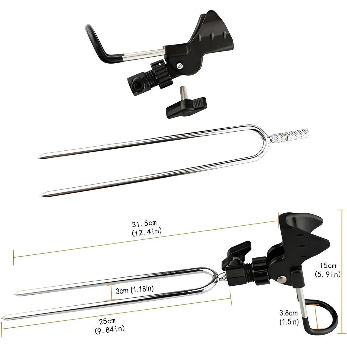 Fishing Rod Bracket Setter Pole Stand Hook Holder Rack Tip-Up Ground Fishing Rod