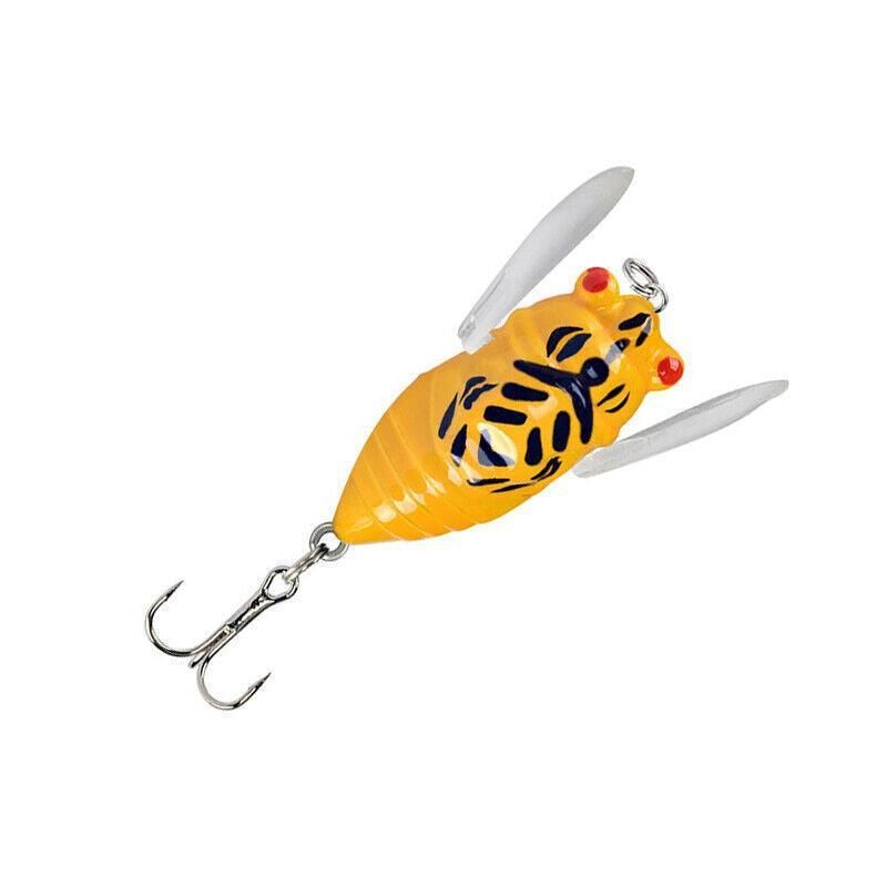 4X Winged Cicada 40mm Fishing Lure Topwater Popper Freshwater Bream Bass Bream