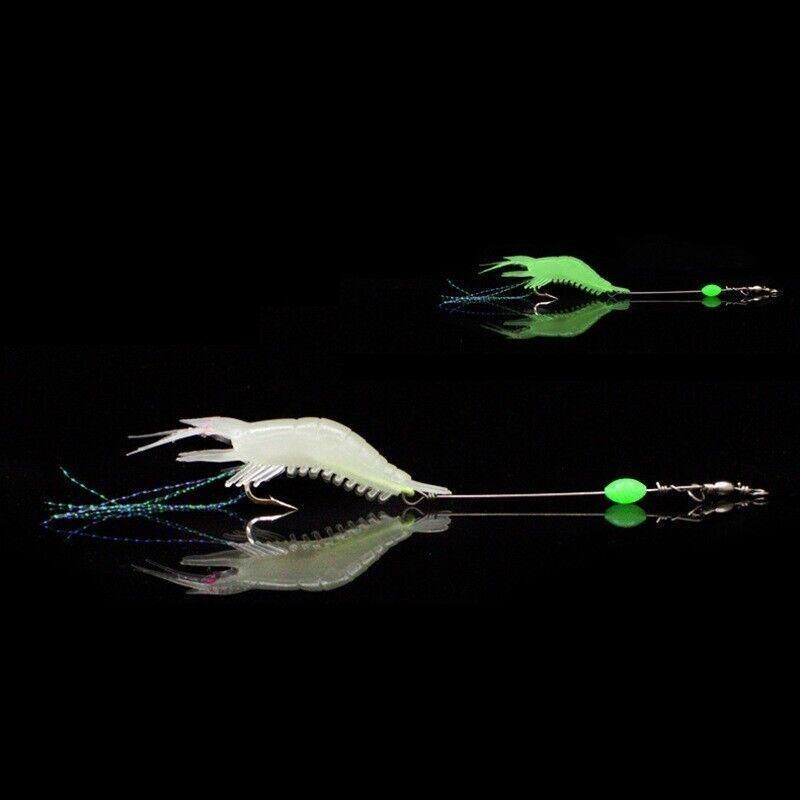 6pcs Soft Plastic Shrimp Fishing Lures with Hooks for Bream Flathead Cod Bass