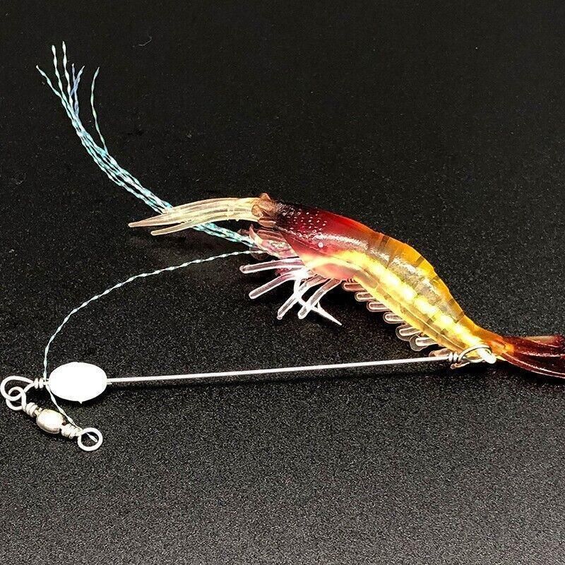 6pcs Soft Plastic Shrimp Fishing Lures with Hooks for Bream Flathead Cod Bass