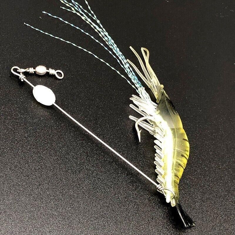 6pcs Soft Plastic Shrimp Fishing Lures with Hooks for Bream Flathead Cod Bass