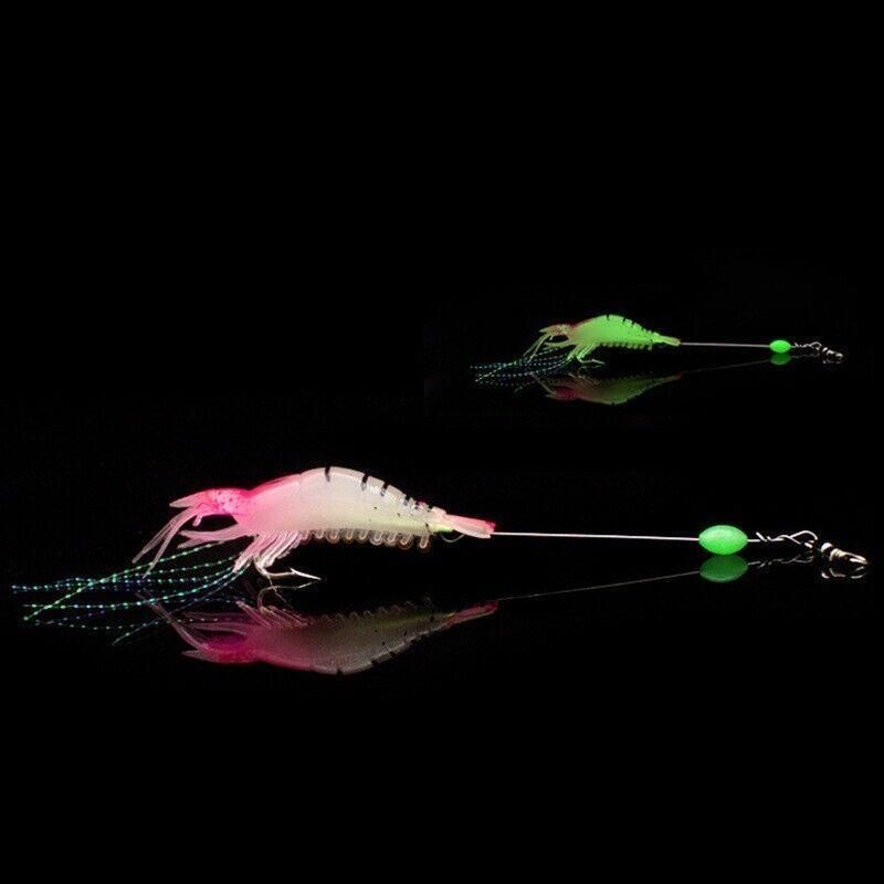 6pcs Soft Plastic Shrimp Fishing Lures with Hooks for Bream Flathead Cod Bass